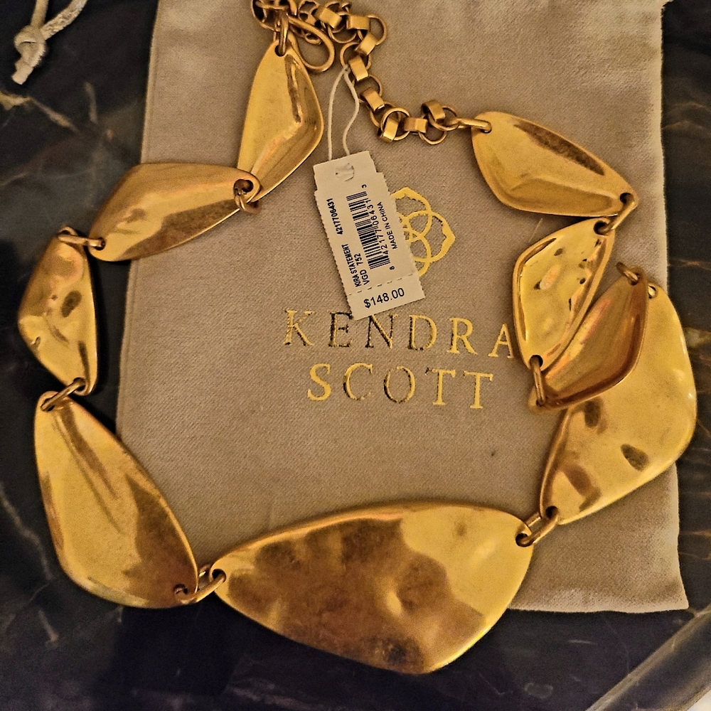 NWT Kendra Scott Collar Vintage Gold Necklace